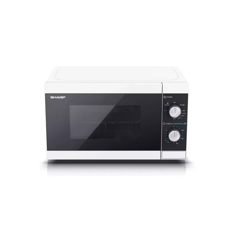 Sharp YC-MG01E-W mikroviļņu krāsns Melns, Balts Grill mikroviļņu krāsns Countertop 20 L 800 W