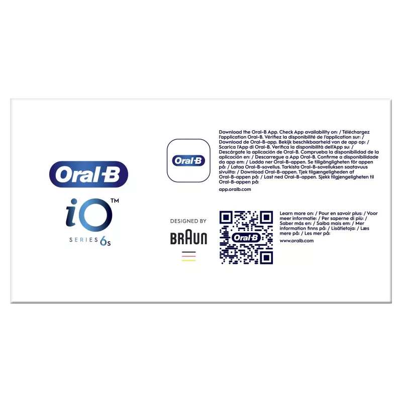 Oral-B iO 6 Pieaugušajiem vibrējoša zobu birste Melna