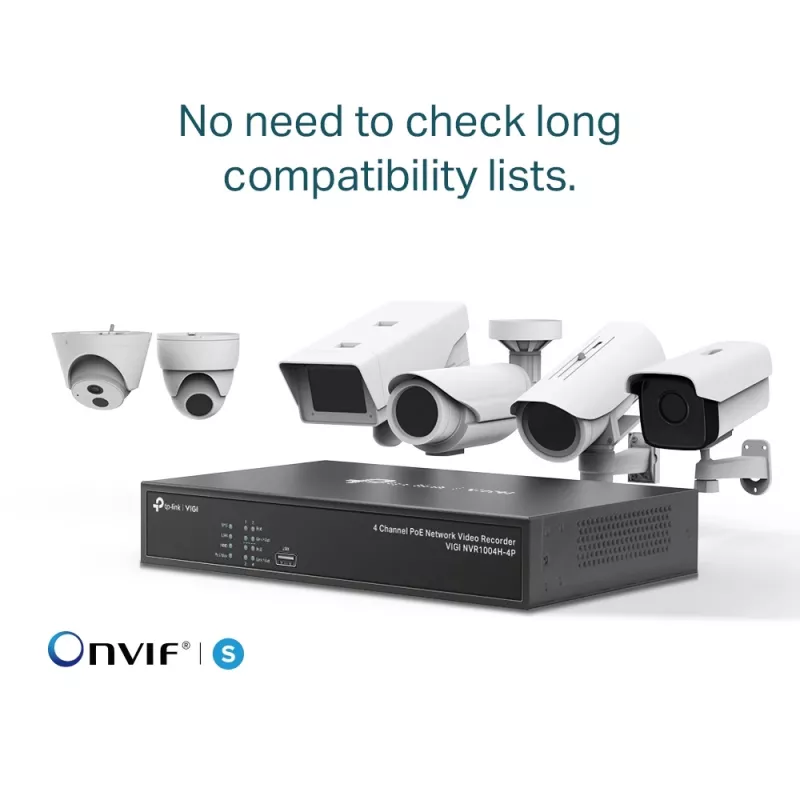 TP-Link VIGI 4 kanālu PoE+ tīkla video reģistrators