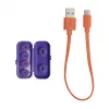 JBL Tune Flex Ghost Edition austiņas True Wireless Stereo (TWS) Iekšauss Zvanu/Mūzikas Bluetooth Violeta, Caurspīdīga