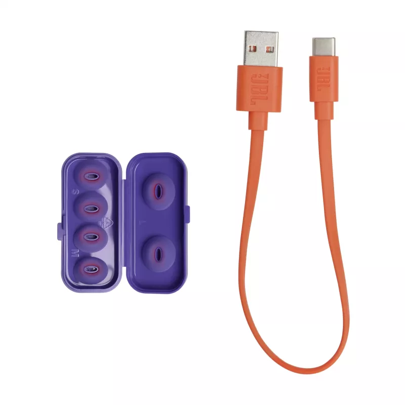 JBL Tune Flex Ghost Edition austiņas True Wireless Stereo (TWS) Iekšauss Zvanu/Mūzikas Bluetooth Violeta, Caurspīdīga