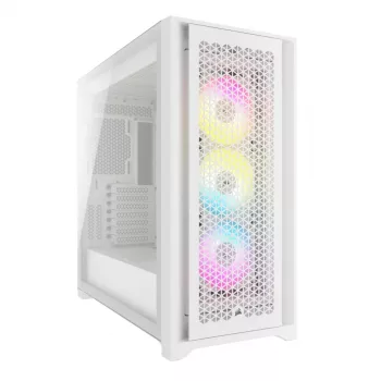 PC korpuss Corsair iCUE 5000D RGB Airflow Midi Tower balts