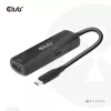 CLUB3D USB Gen2 Type-C uz HDMI™ 8K60Hz vai 4K120Hz HDR10+ ar DSC1.2 un Power Delivery 3.0 aktīvs adapteris M/F