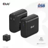 CLUB3D ceļojumu lādētājs 100 W GAN tehnoloģija, USB-IF TID sertificēts, viena pieslēgvieta USB Type-C, atbalsta Power Delivery (PD) 3.0