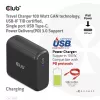 CLUB3D ceļojumu lādētājs 100 W GAN tehnoloģija, USB-IF TID sertificēts, viena pieslēgvieta USB Type-C, atbalsta Power Delivery (PD) 3.0