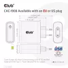 CLUB3D ceļojumu lādētājs 100 W GAN tehnoloģija, USB-IF TID sertificēts, viena pieslēgvieta USB Type-C, atbalsta Power Delivery (PD) 3.0