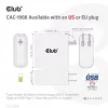 CLUB3D ceļojumu lādētājs 100 W GAN tehnoloģija, USB-IF TID sertificēts, viena pieslēgvieta USB Type-C, atbalsta Power Delivery (PD) 3.0