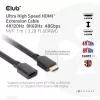 CLUB3D Ultra High Speed HDMI pagarinājuma kabelis 4K120Hz 8K60Hz 48Gbps M/F 1 m / 3.28 ft 30AWG
