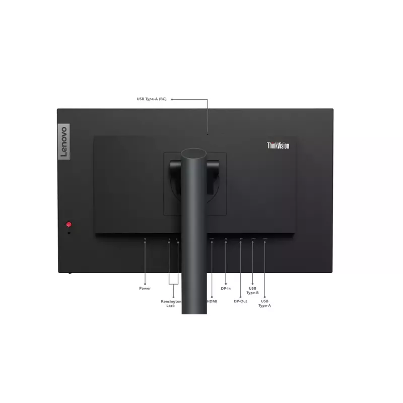 Lenovo ThinkVision P24q-30 datora monitors 60,5 cm (23,8 collas) 2560 x 1440 pikseļi Quad HD LED Melns