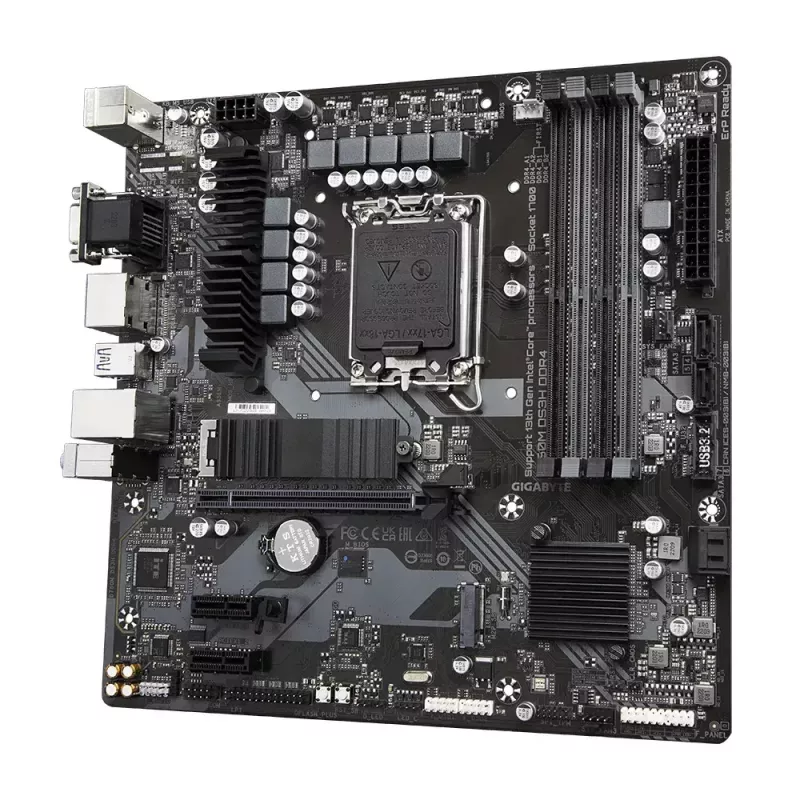 Mātesplate GIGABYTE B760M DS3H DDR4 Micro ATX, Intel LGA 1700, 4x DIMM, 128GB, 2.5Gb LAN, 2x M.2, HDMI+DP