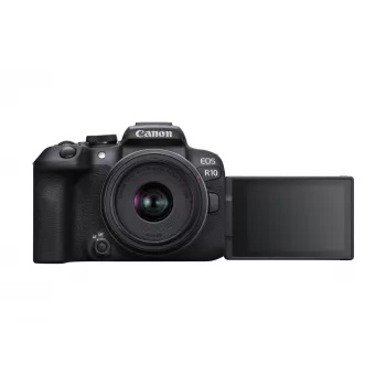 Canon EOS R10 + RF-S 18-45mm F4.5-6.3 IS STM MILC 24.2 MP CMOS 6000 x 4000 pikseļi Melns