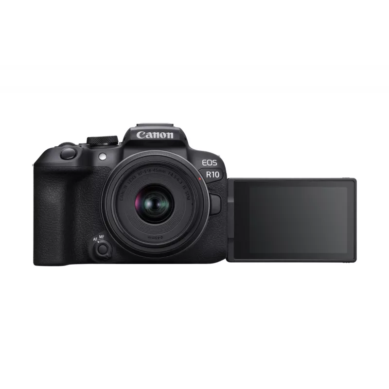 Canon EOS R10 + RF-S 18-45mm F4.5-6.3 IS STM MILC 24.2 MP CMOS 6000 x 4000 pikseļi Melns