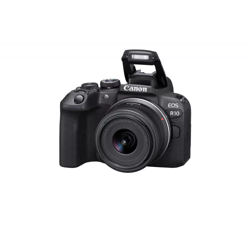 Canon EOS R10 + RF-S 18-45mm F4.5-6.3 IS STM MILC 24.2 MP CMOS 6000 x 4000 pikseļi Melns