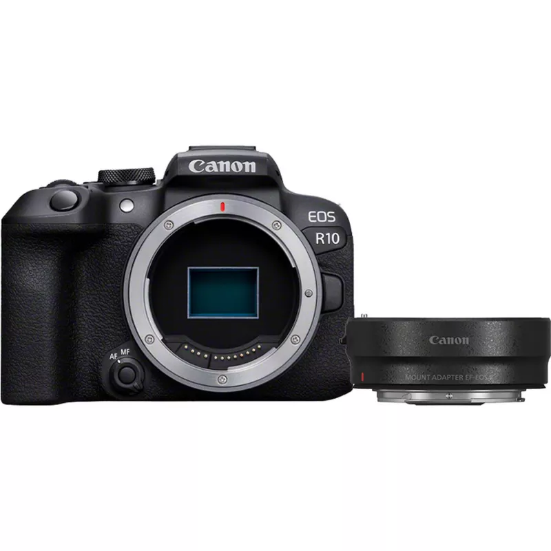 Canon EOS R10 + RF-S 18-45mm F4.5-6.3 IS STM MILC 24.2 MP CMOS 6000 x 4000 pikseļi Melns