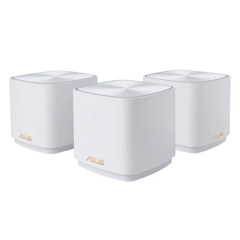 ASUS ZenWiFi XD4 Plus AX1800 3 komplekts, balts, divjoslu (2,4 GHz / 5 GHz) Wi-Fi 6 (802.11ax), 2 iekšējās antenas