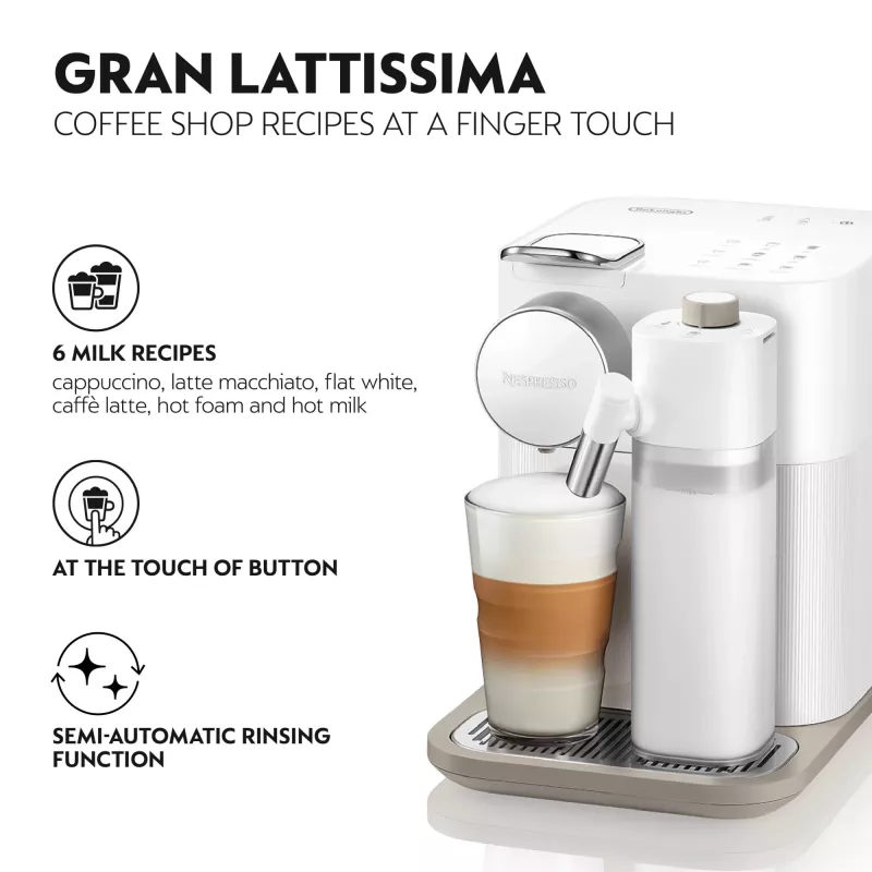 De’Longhi Lattissima One Nespresso Gran Lattissima kafijas automāts, Sophisticated Darks