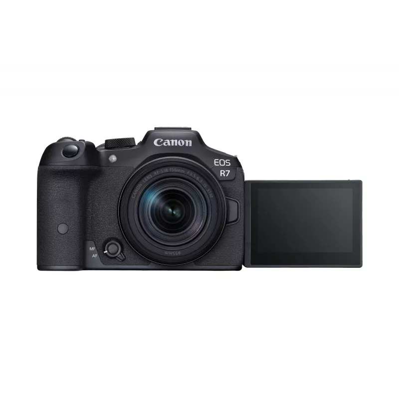 Bezspoguļa kamera Canon EOS R7 ar RF-S 18-150mm objektīvu, 32,5 MP CMOS, 4K, 0,53 kg