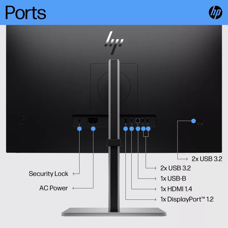 HP E27 G5 FHD monitors, 68,6 cm (27 collas), 1920 x 1080 pikseļi, Full HD, LCD, 5 ms, Melns