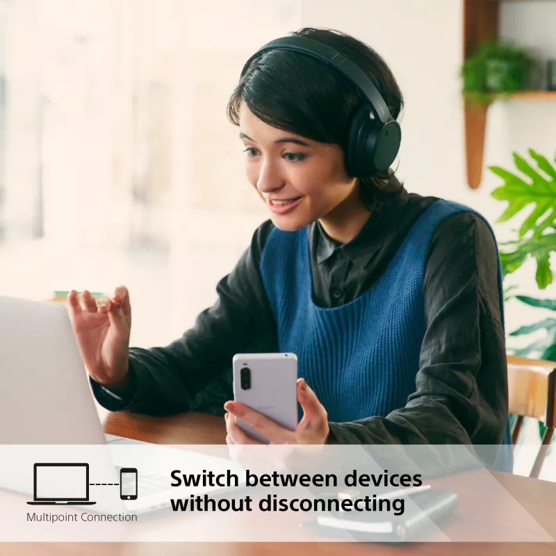 Sony WH-CH720 austiņas, vadu un bezvadu, galvas saite, zvaniem/mūzikai, USB Type-C, Bluetooth, melnas