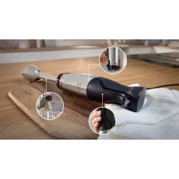 Bosch Serie 6 MSM6M622 blenderis 0,6 L Gatavošanas blenderis 1000 W Melns, Nerūsējošais tērauds