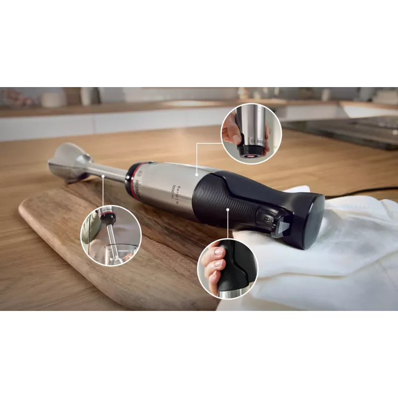 Bosch Serie 6 MSM6M622 blenderis 0,6 L Gatavošanas blenderis 1000 W Melns, Nerūsējošais tērauds