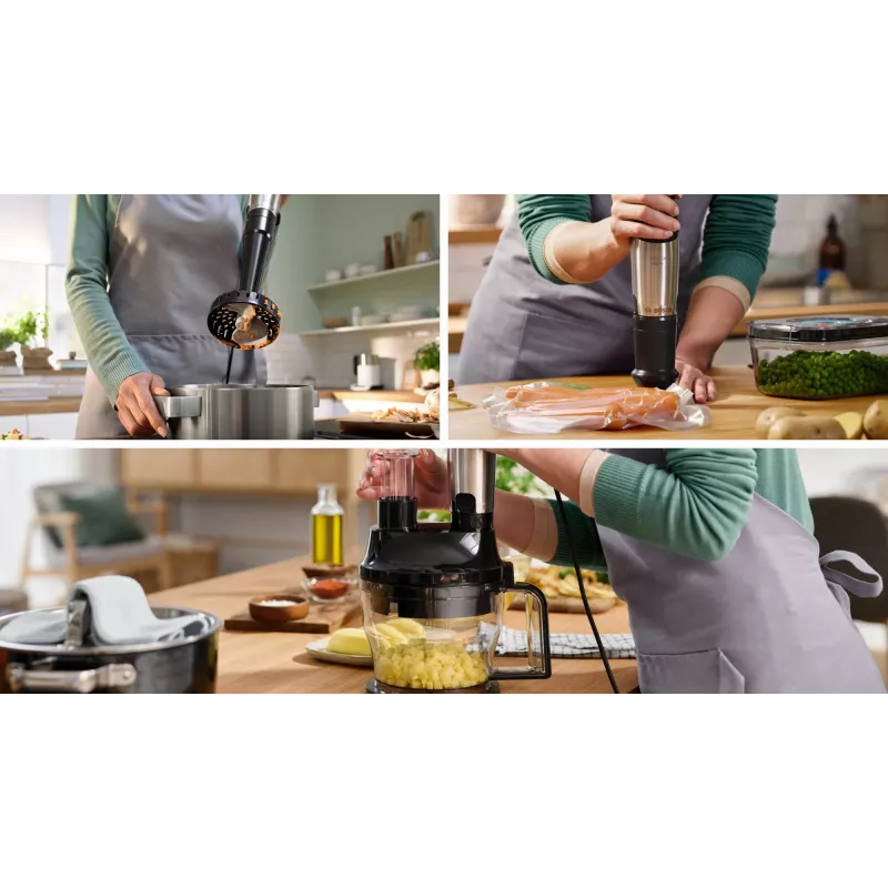 Bosch Serie 6 MSM6M622 blenderis 0,6 L Gatavošanas blenderis 1000 W Melns, Nerūsējošais tērauds