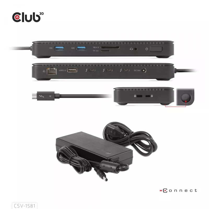 Dokstacija CLUB3D Thunderbolt 4 Certified 11-in-1 140W