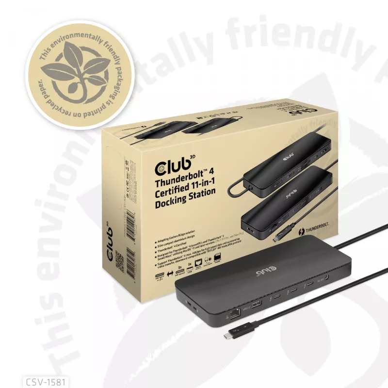 Dokstacija CLUB3D Thunderbolt 4 Certified 11-in-1 140W