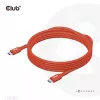 CLUB3D USB2 Type-C divvirzienu USB-IF sertificēts datu kabelis 480Mb, PD 240W(48V/5A) EPR M/M 3m / 9.84 ft