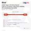 CLUB3D USB2 Type-C divvirzienu USB-IF sertificēts datu kabelis 480Mb, PD 240W(48V/5A) EPR M/M 3m / 9.84 ft