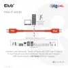 CLUB3D USB2 Type-C divvirzienu USB-IF sertificēts datu kabelis 480Mb, PD 240W(48V/5A) EPR M/M 3m / 9.84 ft
