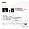 CLUB3D Ceļojumu lādētājs 140 W GaN tehnoloģija, viens USB Type-C ports, Power Delivery (PD) 3.1 atbalsts