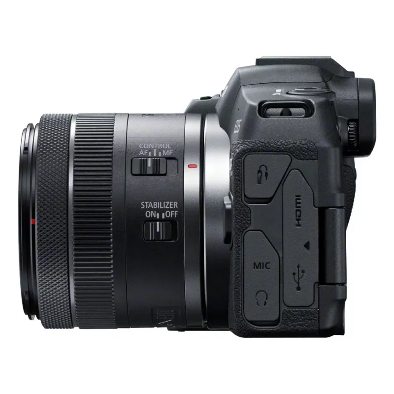 Canon EOS R8 + RF 24-50mm F4.5-6.3 IS STM Kit, 24,2 MP, 6000 x 4000 pikseļi, CMOS, 4K Ultra HD, skārienjūtīgs ekrāns, melns
