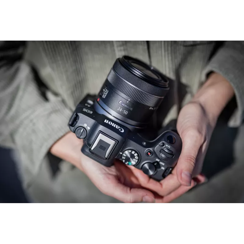 Canon EOS R8 + RF 24-50mm F4.5-6.3 IS STM Kit, 24,2 MP, 6000 x 4000 pikseļi, CMOS, 4K Ultra HD, skārienjūtīgs ekrāns, melns
