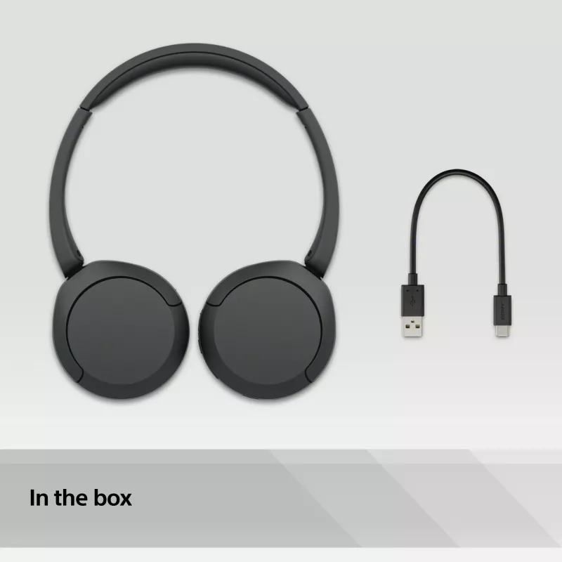 Sony WH-CH520 galvas austiņas Bezvadu Galvas stīpa Zvani/Mūzika USB Type-C Bluetooth melns