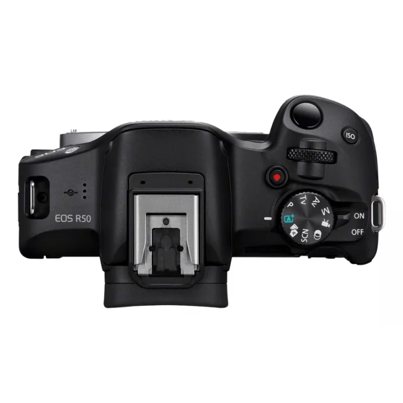 Canon EOS R50, melns + RF-S 18-45mm F4.5-6.3 IS STM komplekts, 24,2 MP, 6000 x 4000 pikseļi, CMOS, 4K Ultra HD, skārienekrāns, melns