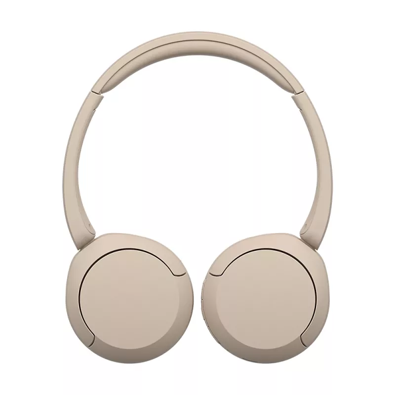 Sony WH-CH520 Bezvadu austiņas, galvas saite, zvaniem/mūzikai, USB Type-C, Bluetooth, uzlādes statīvs, krēmkrāsas