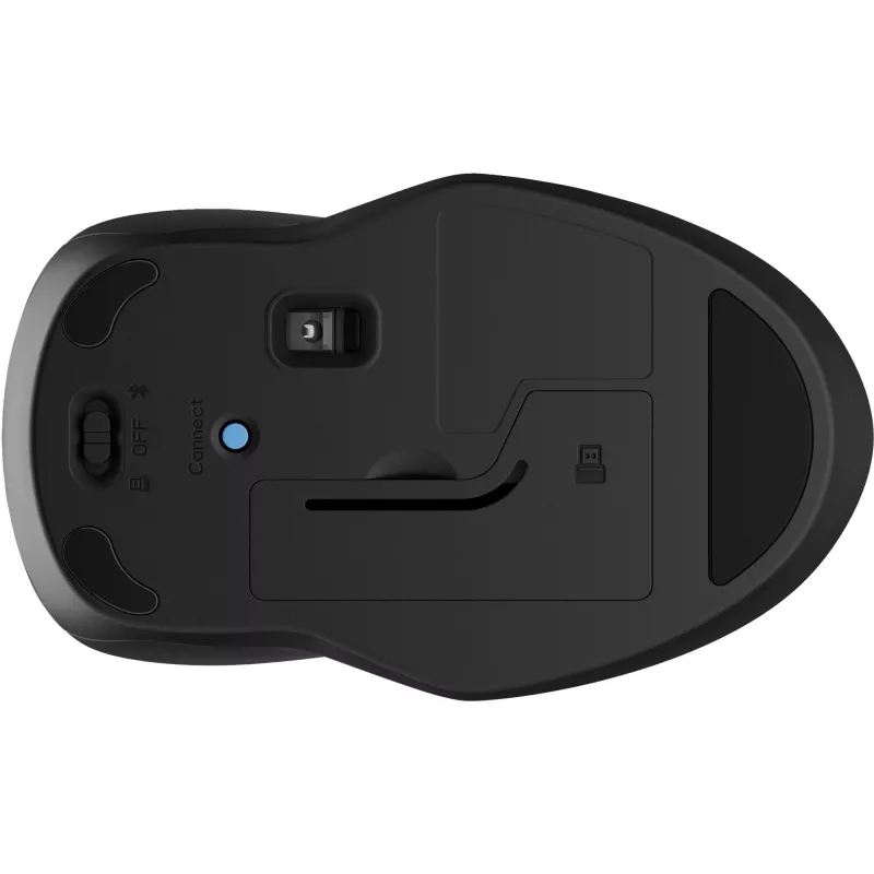 HP 250 Dual Mouse, abpusējs, Bluetooth + USB Type-A, 1600 DPI, melns