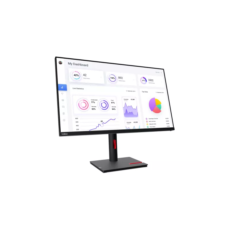 Lenovo ThinkVision T32p-30 datora monitors 80 cm (31,5 collas) 3840 x 2160 pikseļi 4K Ultra HD LED melns