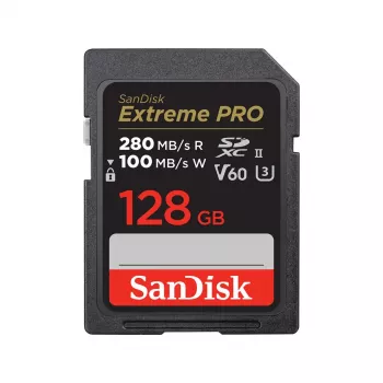 WESTERN DIGITAL SanDisk PRO 128GB V60 UHS-II SD kartes 280/100MB/S V60 C10 UHS-II