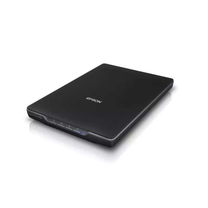 Plakanvirsmas skeneris Epson Perfection V39II — A4, 4800 x 4800 DPI, CIS, USB barošana, Melns