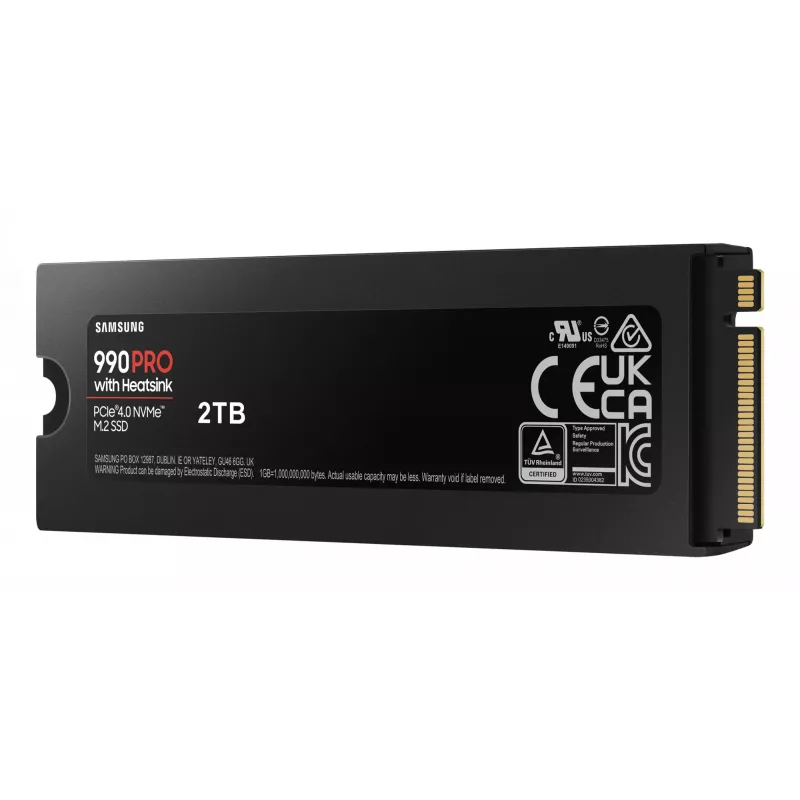 SSD disks Samsung 990 PRO ar Heatsink 2000 GB M.2 2280 M.2 NVMe MZ-V9P2T0CW