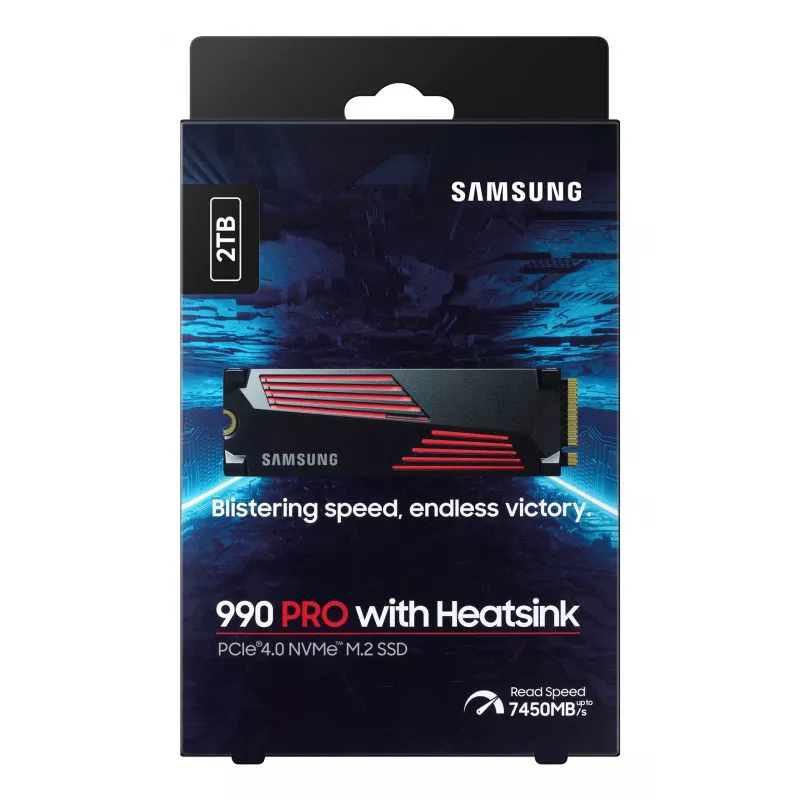 SSD disks Samsung 990 PRO ar Heatsink 2000 GB M.2 2280 M.2 NVMe MZ-V9P2T0CW