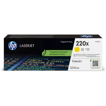 HP 220X dzeltenā oriģinālā LaserJet tonera kasetne