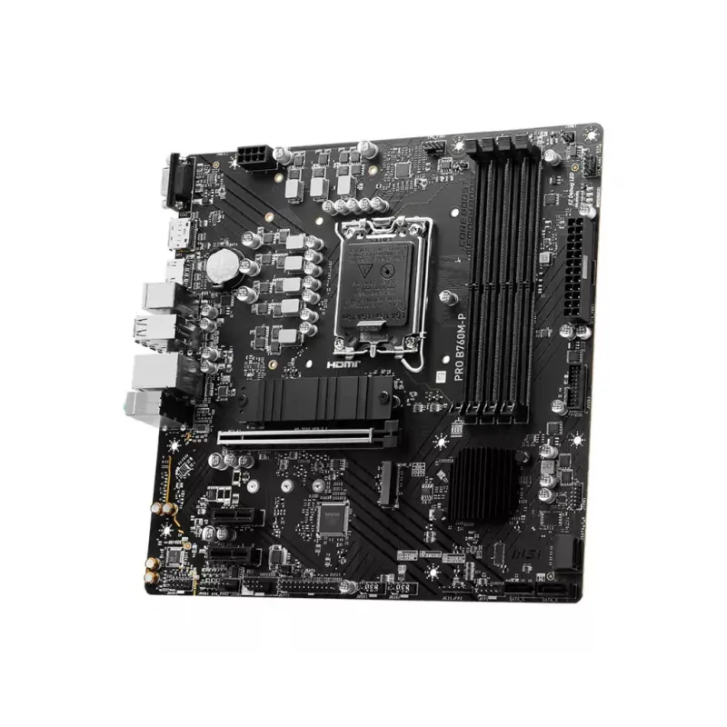 Mātesplate MSI PRO B760M-P micro ATX, Intel B760, LGA 1700, 4× DDR5 sloti, 192 GB, SATA III, PCIe 4.0