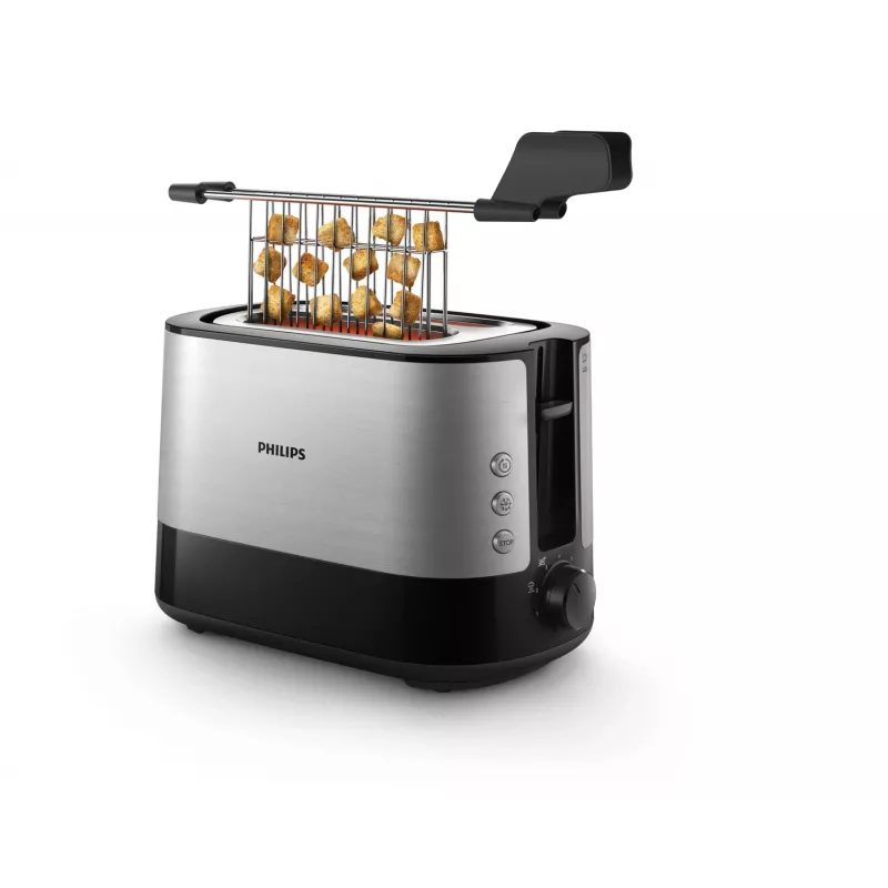 Philips Viva Collection HD2635/90 tosteris 7 2 šķēles Melns, Titāna