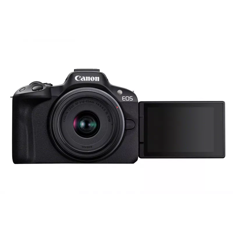 Bezspoguļa kamera Canon EOS R50 Melna 24.2MP 4K Ultra HD