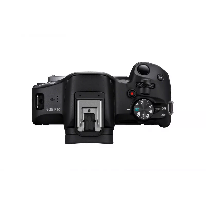 Bezspoguļa kamera Canon EOS R50 Melna 24.2MP 4K Ultra HD