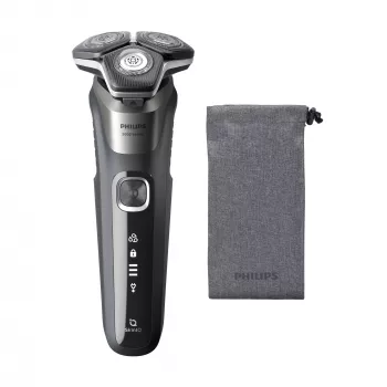 Philips SHAVER Series 5000 S5887/10 Slapjai un sausai skūšanai paredzēts elektriskais skuveklis un mīksts somiņš