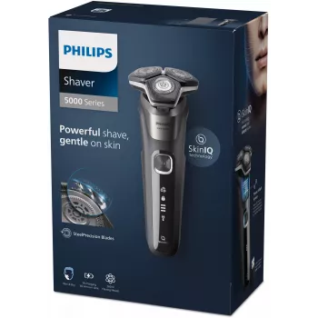 Philips SHAVER Series 5000 S5887/10 Slapjai un sausai skūšanai paredzēts elektriskais skuveklis un mīksts somiņš